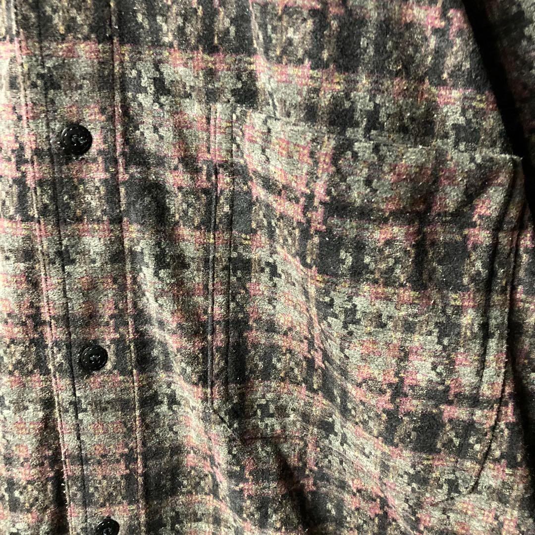 long sleeve shirt　長袖シャツ　M　起毛　チェック柄