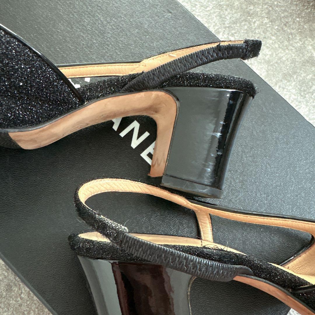 【CHANEL】10.5cmヒール♪シャネル スリングバック サンダル 2022年 秋冬 CHANEL シャネル サンダル スリングバック
