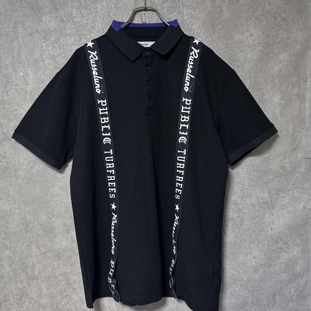 Russeluno ラッセルノ 半袖 デザイン ポロシャツ ゴルフ ウェア ロゴ RUSSELUNO(ラッセルノ) ポロシャツ｜中古ゴルフウェア通販サイト