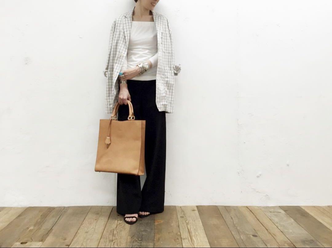 新品タグ付　Whim Gazette チェック　ロングシャツ　ジャケット