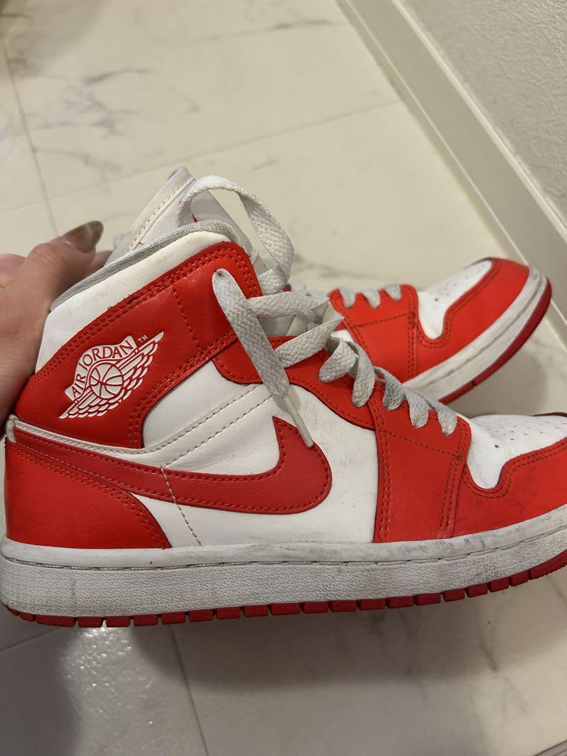 Jordan ハイカットシューズ US 5Y ホワイト/レッド