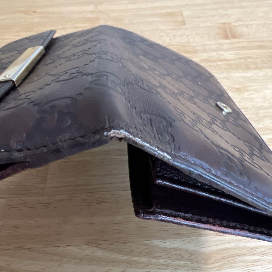 GUCCI グッチ　長財布　used ダークブラウン　ポケット多目　使いやすい