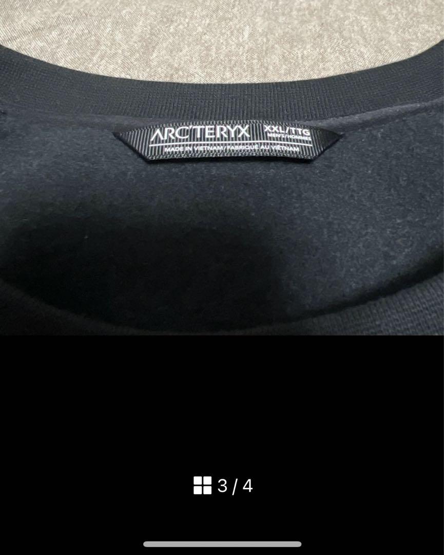 ブランド品専門の ARC'TERYX スウェット 希少サイズ 黒 XXL トップス