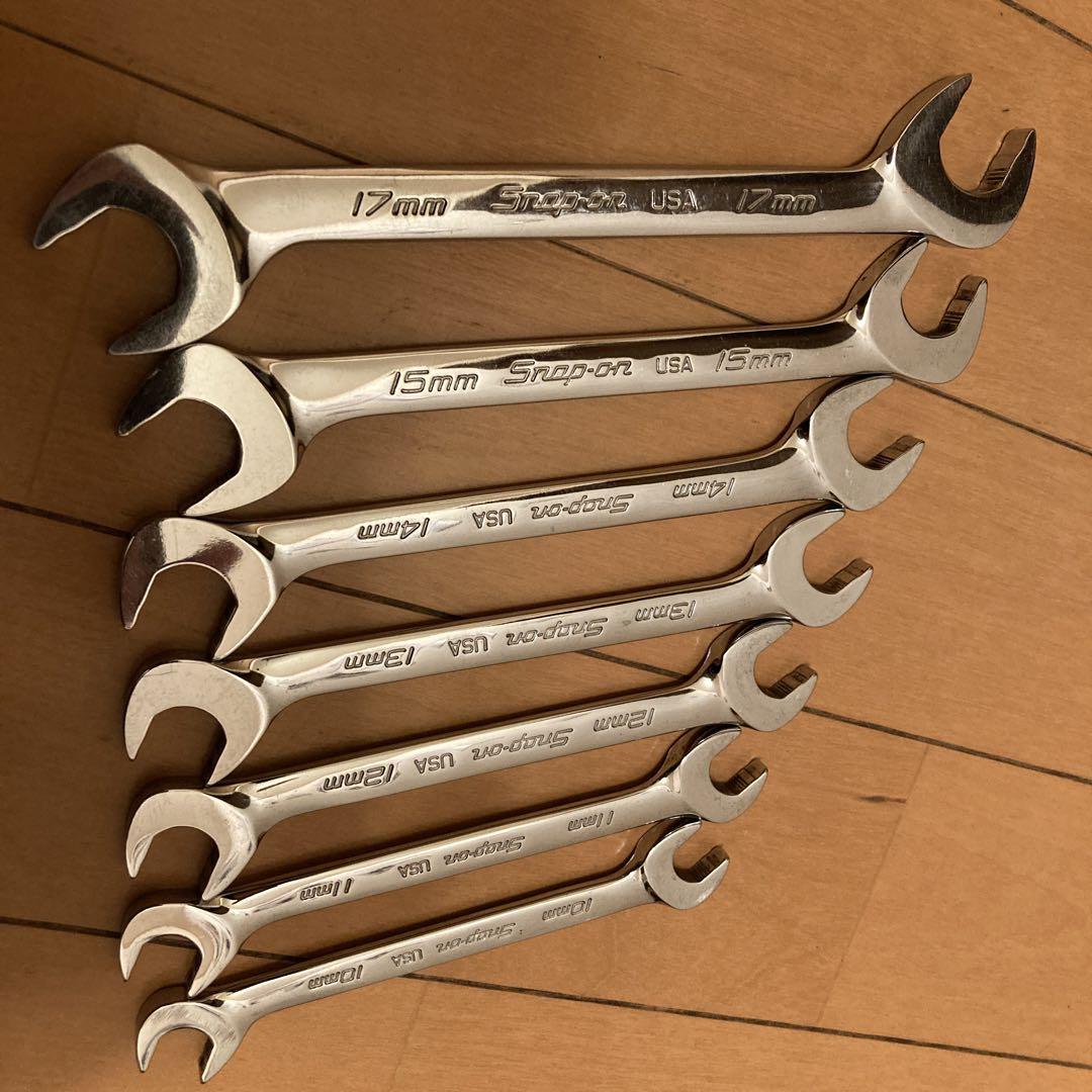 snap-on アングルスパナ インチ　7本セット