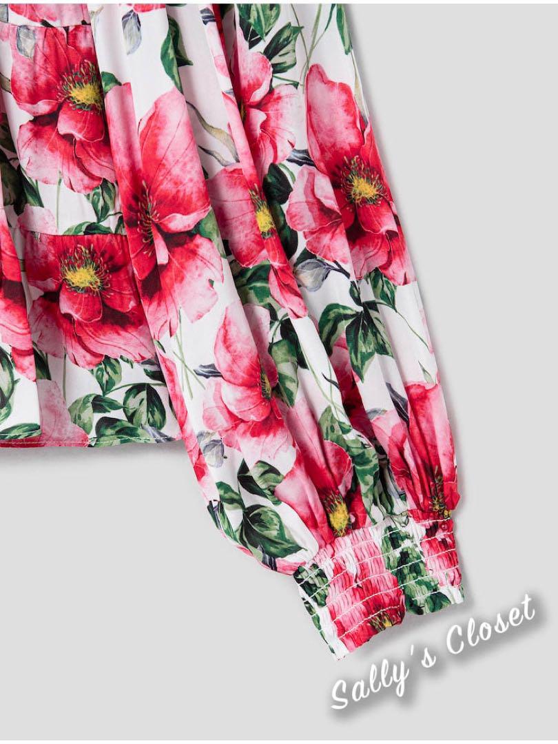 ❣️25新作 ♡ Alice+Olivia 花柄シルク長袖ブラウス 新品♡　666 ❣️25新作 ♡ Alice+Olivia 花柄シルク長袖ブラウス 新品♡ 666