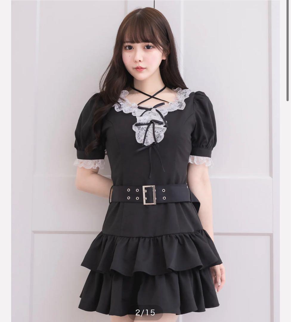 pium レースフリルティアードミニワンピース セットアップ