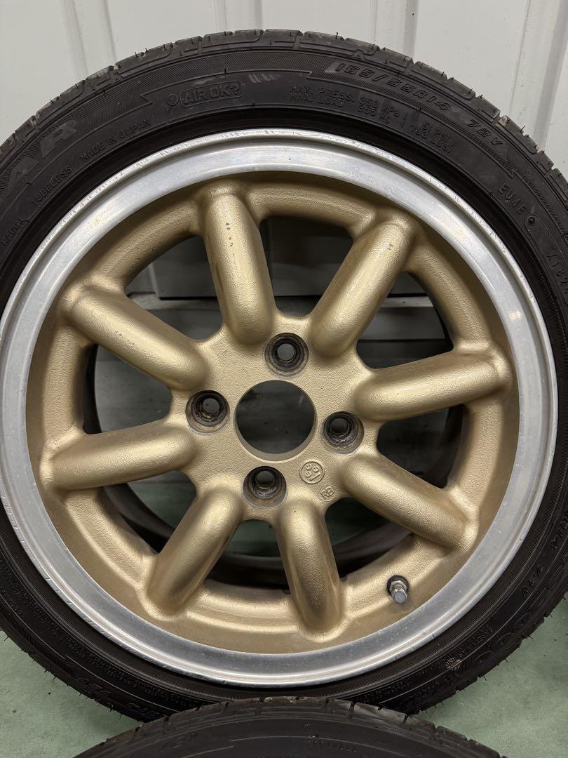 【希少】ワタナベ PCD100 14インチ 4穴 6J? ホイール バリ目