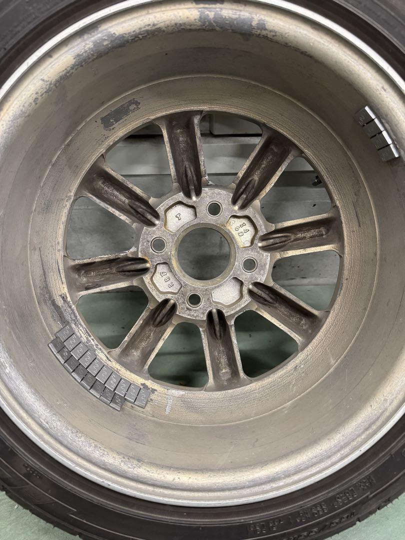 【希少】ワタナベ PCD100 14インチ 4穴 6J? ホイール バリ目