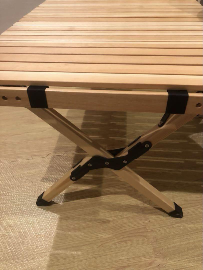 ウッドロールテーブル　キャンプ　90×60