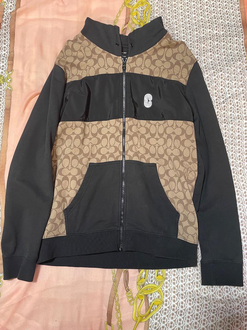 COACH コーチ　シグネチャー フルジップ フーディー　総柄　ユニセックス