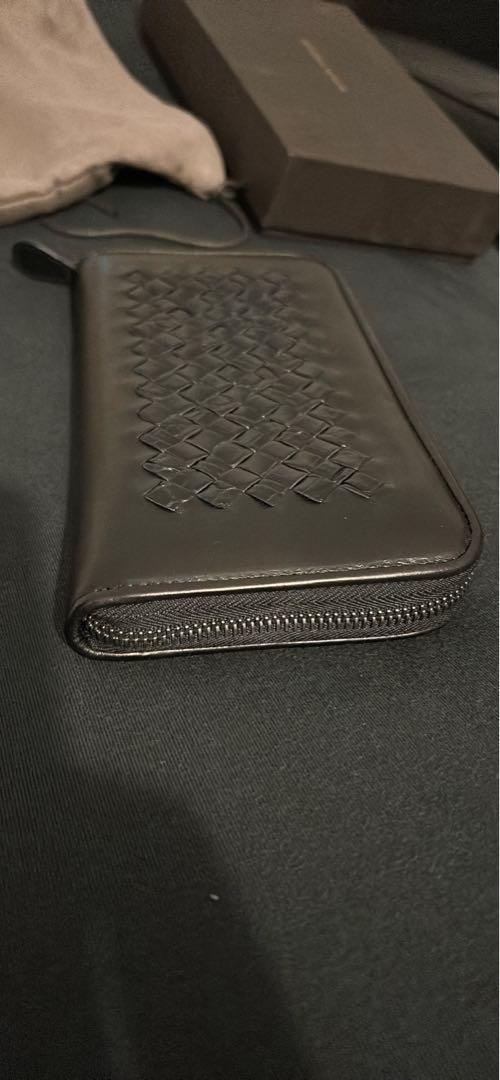 BOTTEGA VENETA ボッテガ【クロコダイル】長財布　黒イントレチャート