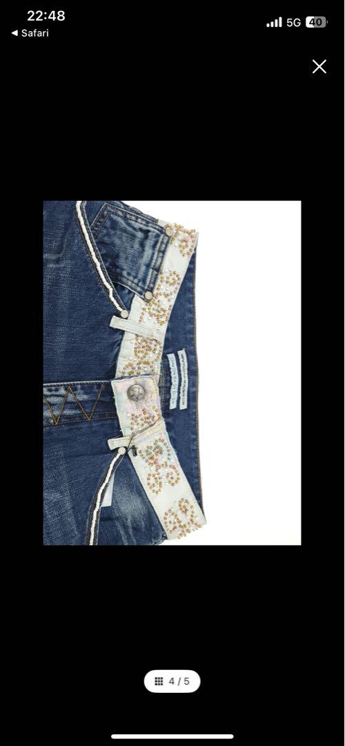 パンツ SCULPTOR Beaded Waist Denim Pants