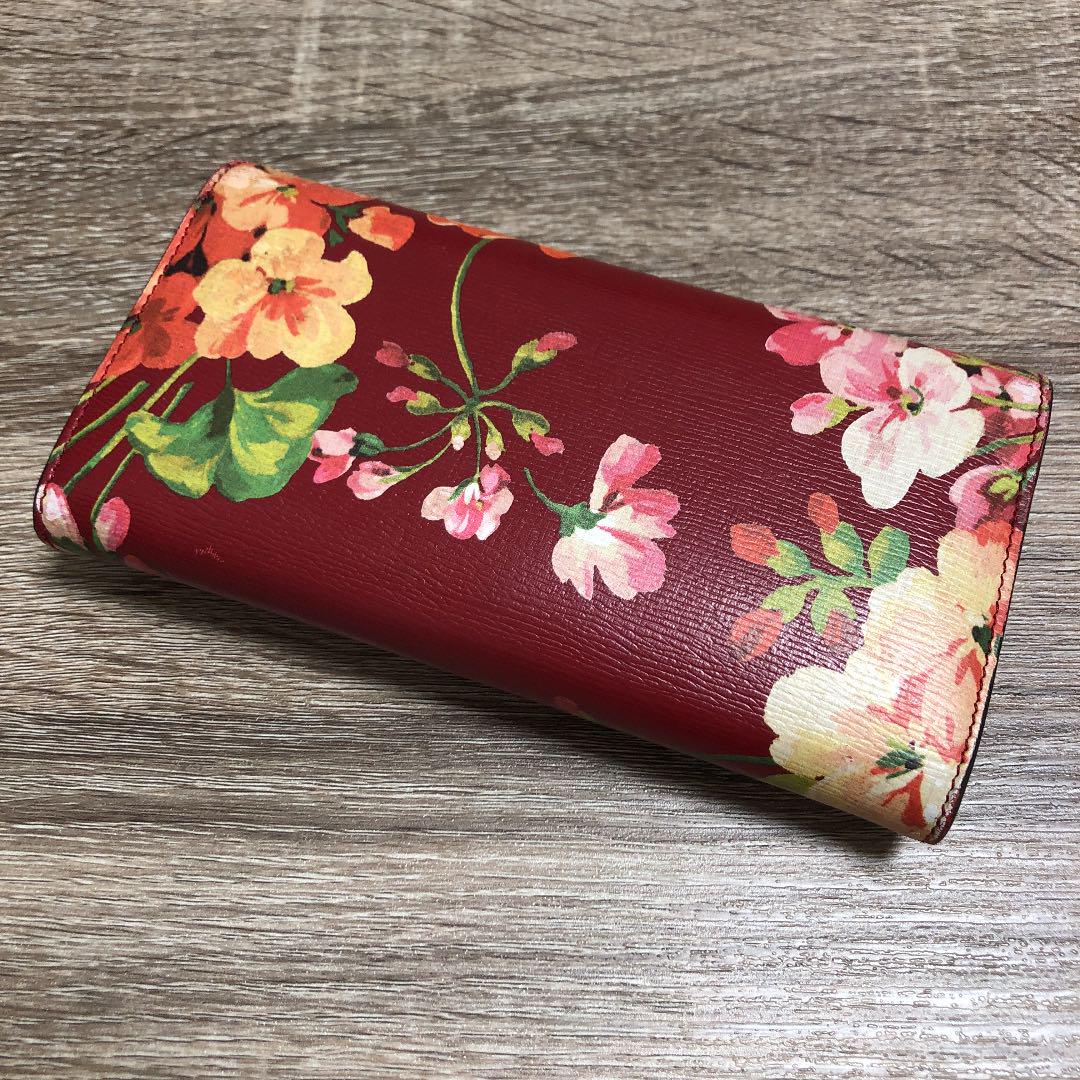 サイズ グッチ ブルームス 二つ折り長財布 フラワー 花柄 レザー レッド 7G2Ww-m50026506587 グッチ