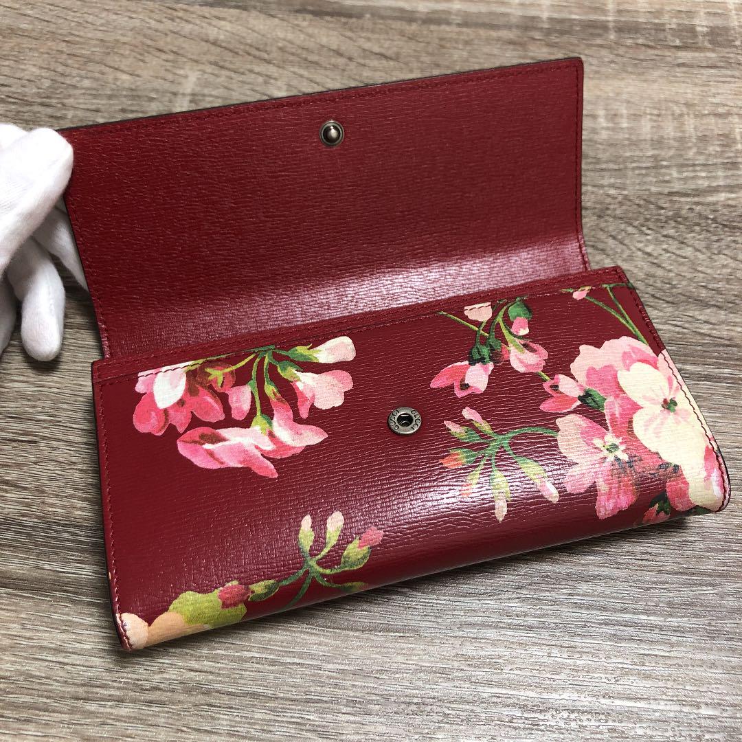 サイズ グッチ ブルームス 二つ折り長財布 フラワー 花柄 レザー レッド 7G2Ww-m50026506587 グッチ