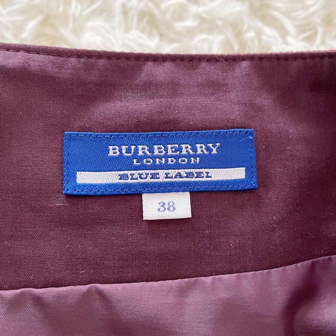 BURBERRY BLUE LABEL チェック サイドプリーツ ミニスカート