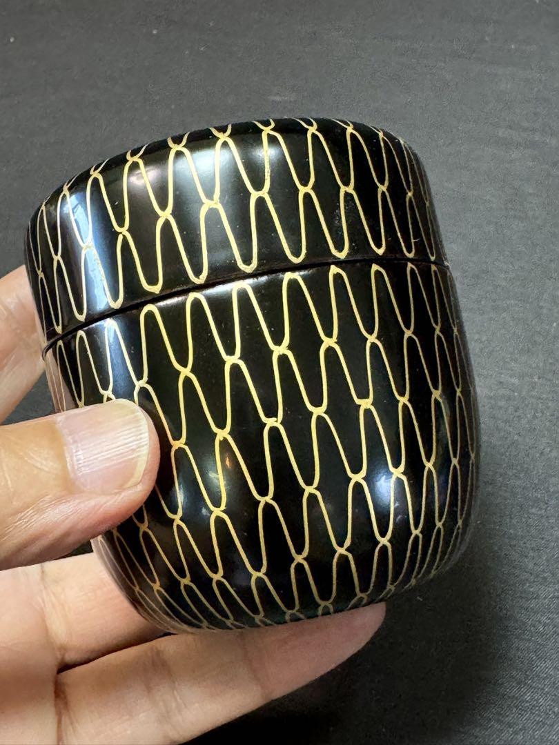 見事な創造力 E764 送料無料 茶道 茶室 茶道具 漆芸 茶入 聖雪 網目 棗 工芸品