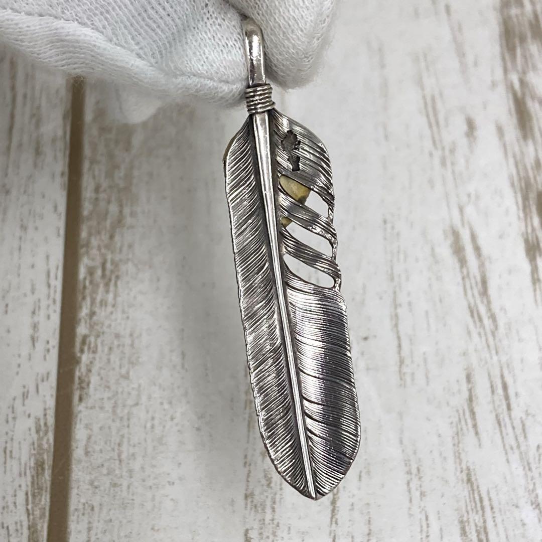 【本日特価】 ra-2299) Wild Wood 上金フェザー K18 シルバー トップ - メルカリ アクセサリー