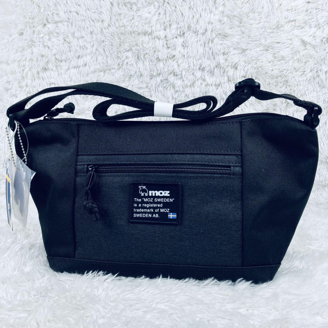 【新品未使用】moz モズ　三日月型　ショルダーバッグ　ブラック　s92