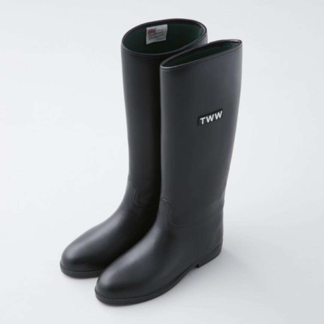 【新品・未使用】トラディショナルウェザーウェア　レインブーツ　ブラック　37 SIDE GORE RAIN BOOTS サイドゴア レインブーツ｜ブラック×ラメ