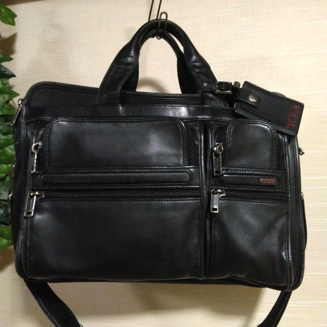 TUMI　トゥミ　本革　レザー　ブラック　ビジネスバッグ　2way　バッグ