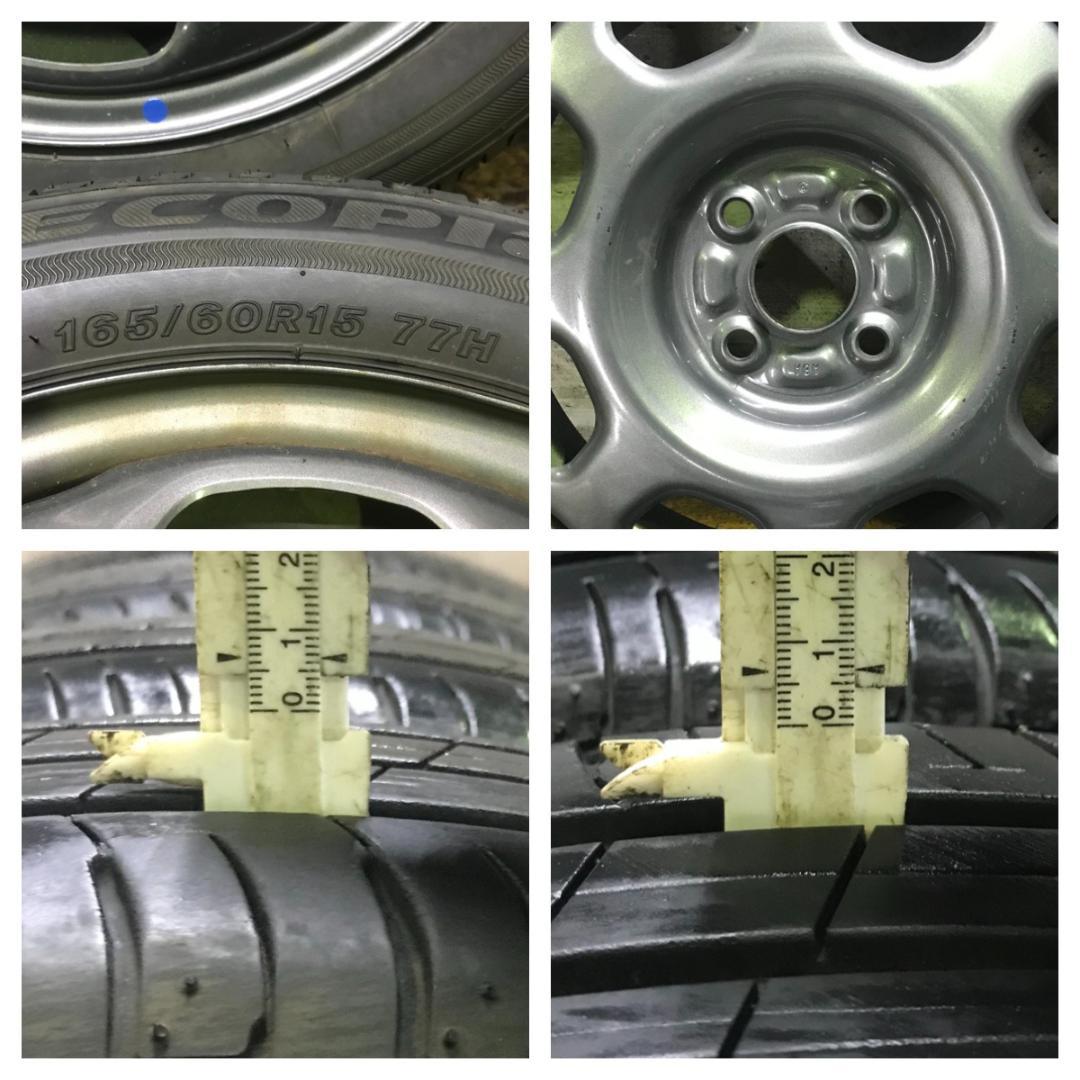 7 BRIDGESTONE 165/60R15 9分目 ハスラー 純正 ノーマル