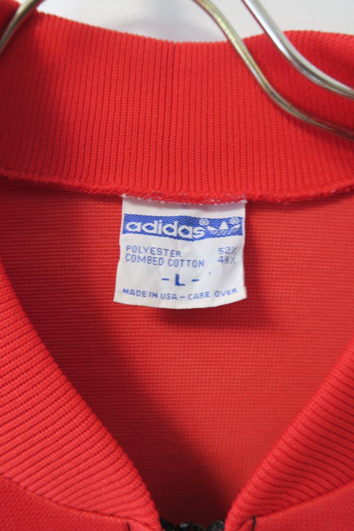 80s 90s adidas ジャージジャケット Lサイズ 赤黒