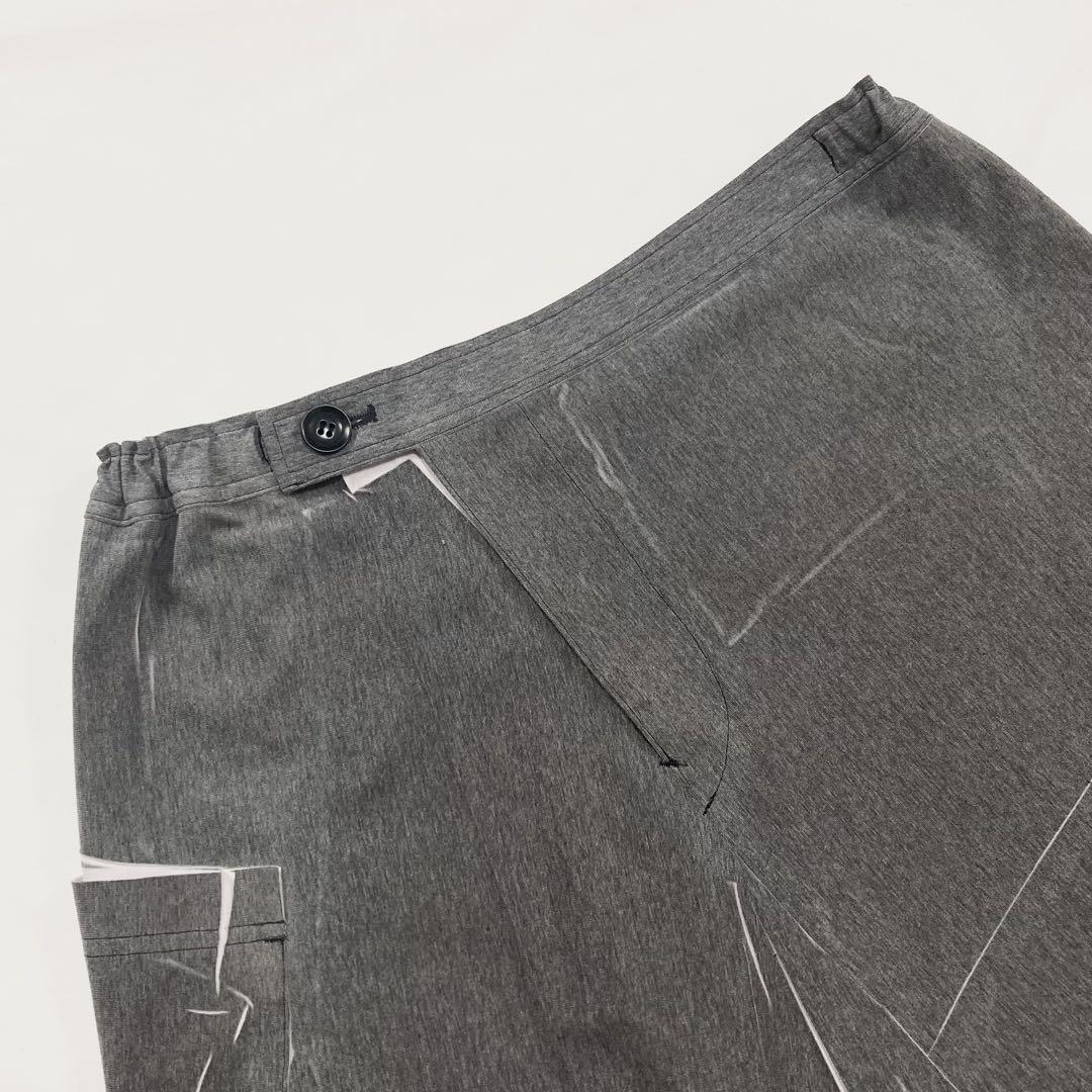 Y's TRICOT TRANSFERRED PRINT PATCH SKIRT