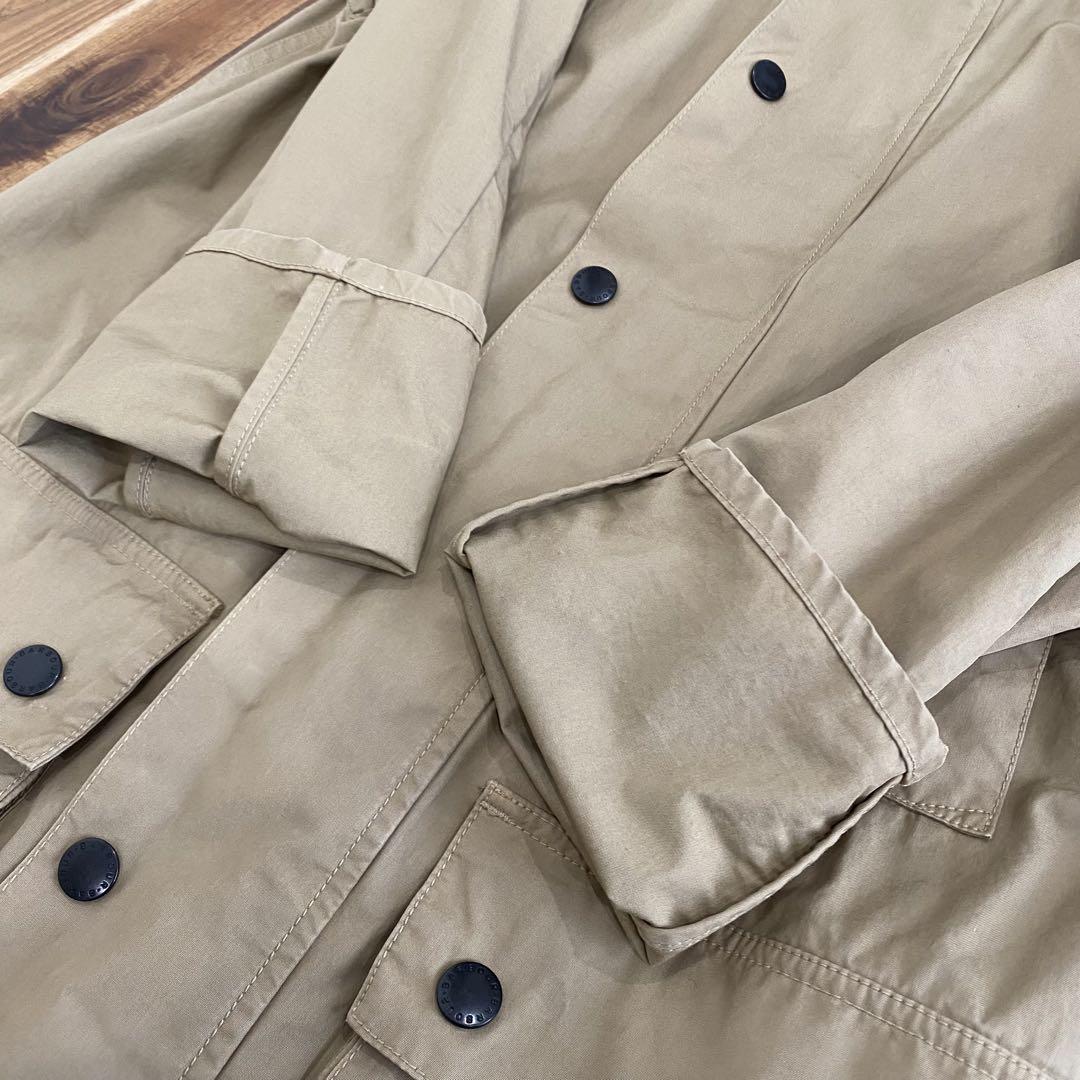 バブアー barbour ボーダー border Sサイズ 34 ベージュ