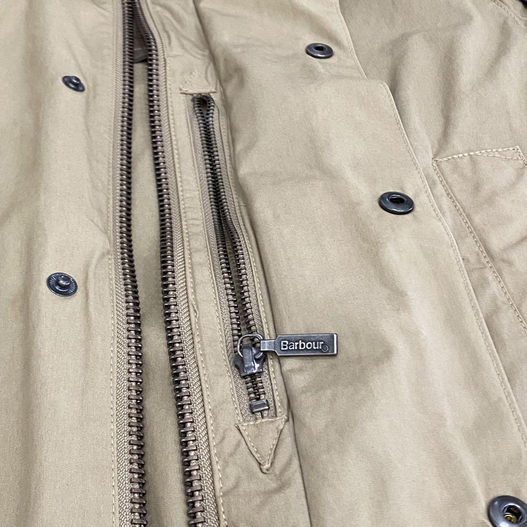 バブアー barbour ボーダー border Sサイズ 34 ベージュ