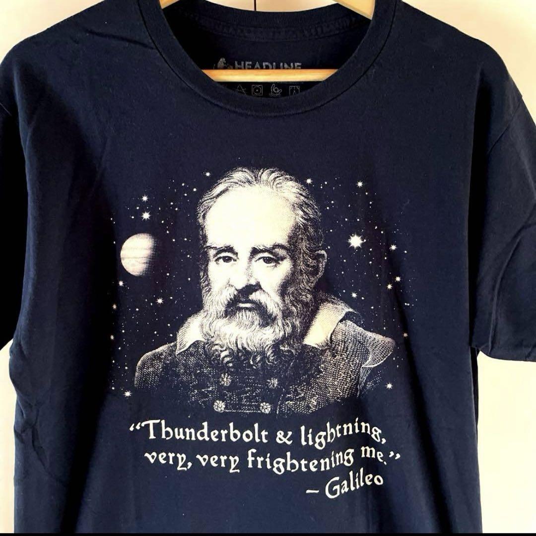 USA古着 Headline Galileo Galilei Tシャツ 紺 - メルカリ
