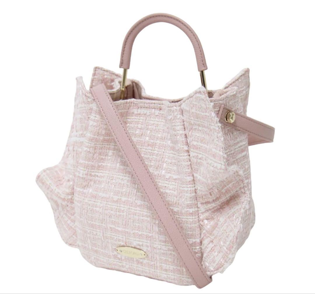 ワンハンドルツイードフリルバッグ(ハンドバッグ)｜BAGS（バッグ