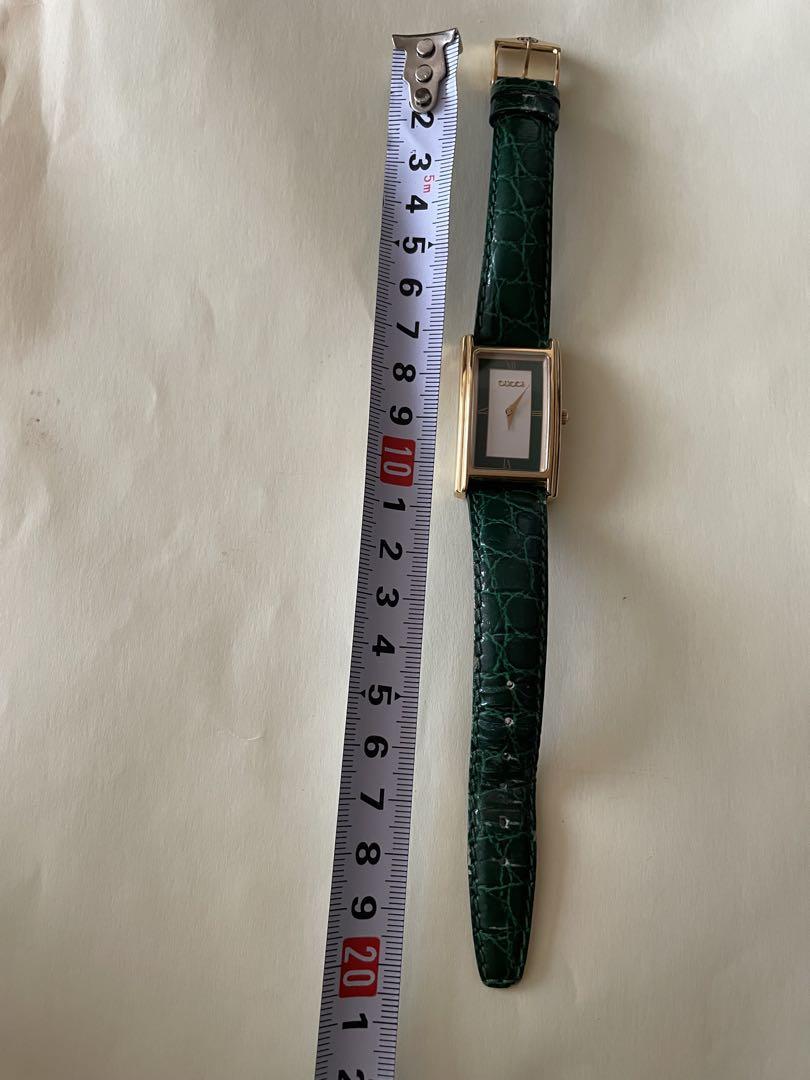GUCCI グリーンレザー 時計 2600 M ヴィンテージ