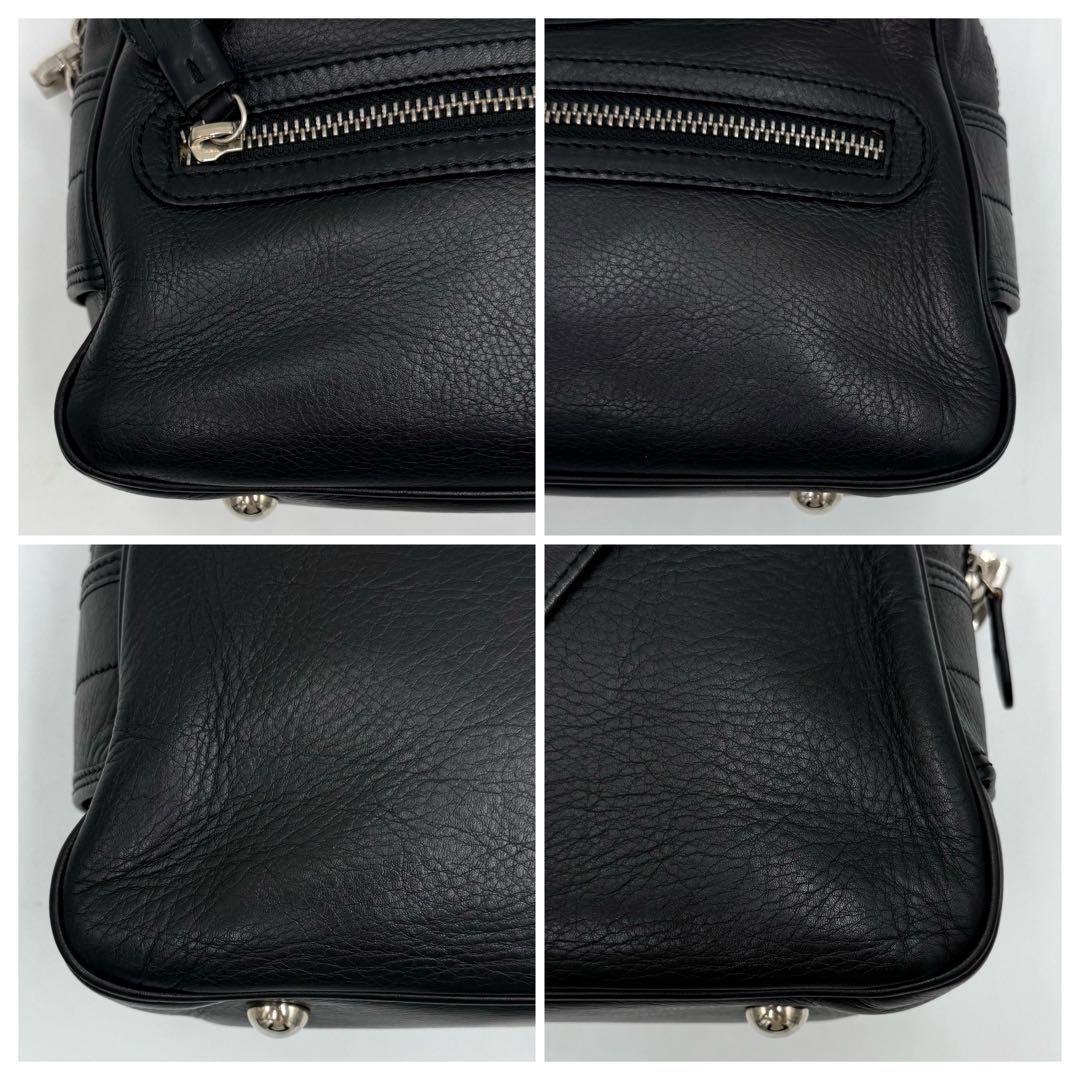 極美品】J&M DAVIDSON ハンドバッグ VIVI スタッズ ロゴ 黒