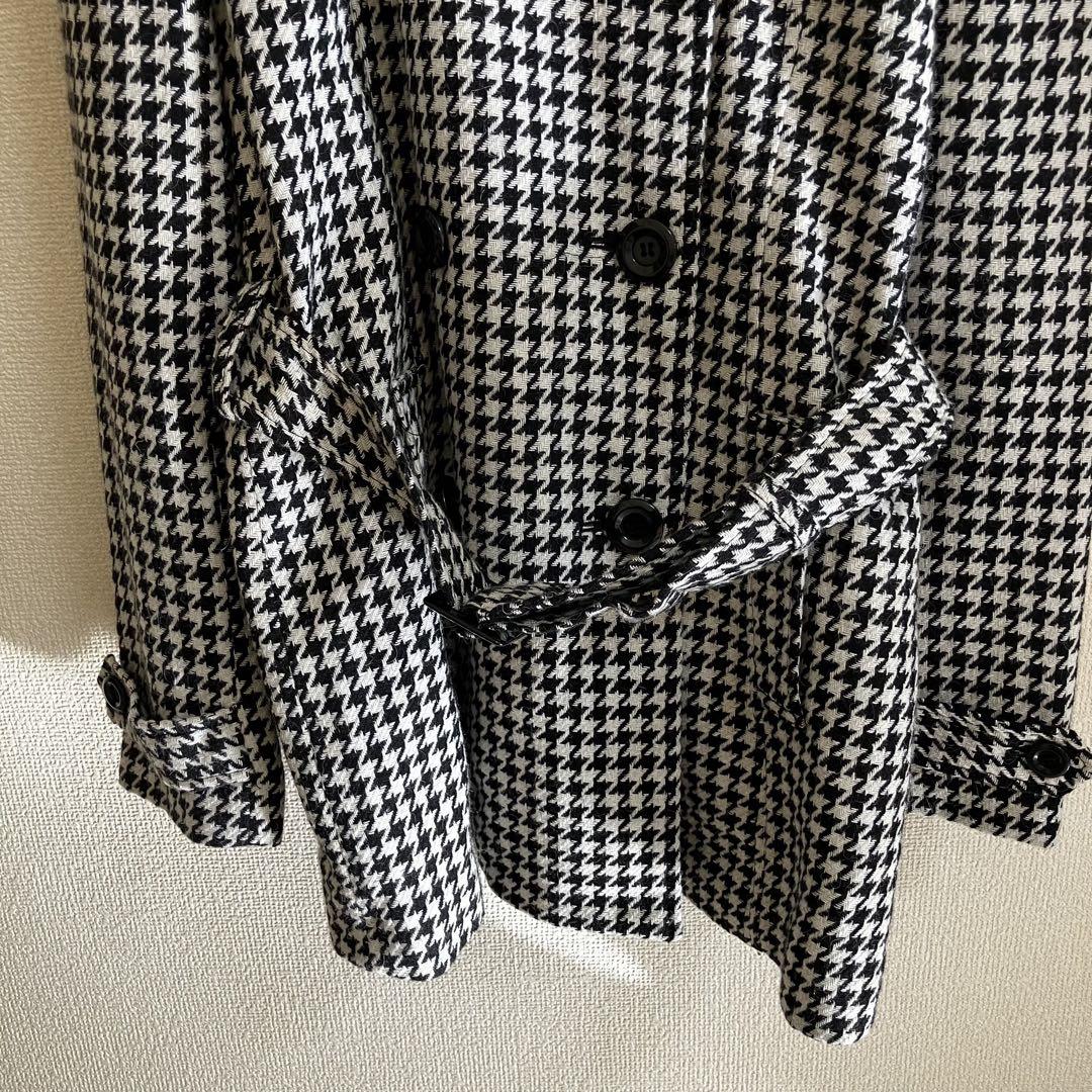 BALMAIN ハウンドトゥース チェスターコート ウールMサイズ