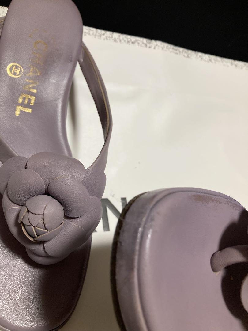 可愛い☆CHANEL ラベンダー トングサンダル☆36☆