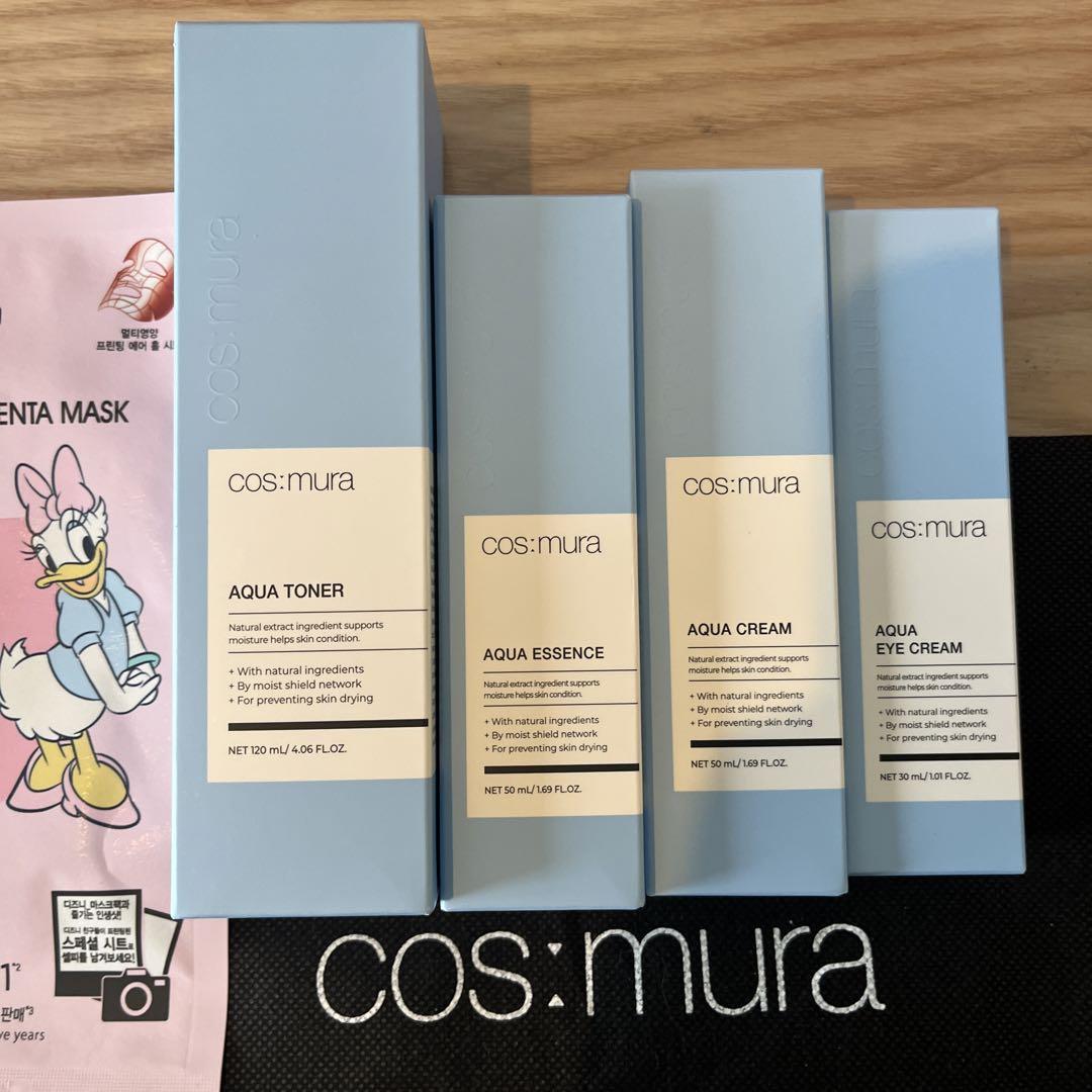 cos:mura AQUAスキンケア4点セット＋プラセンタパック