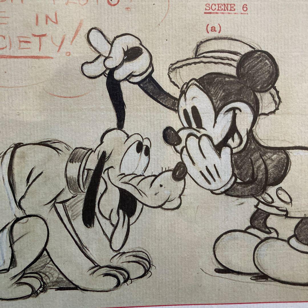 Disney・ミッキーマウス＆プルート複製原画 - メルカリ