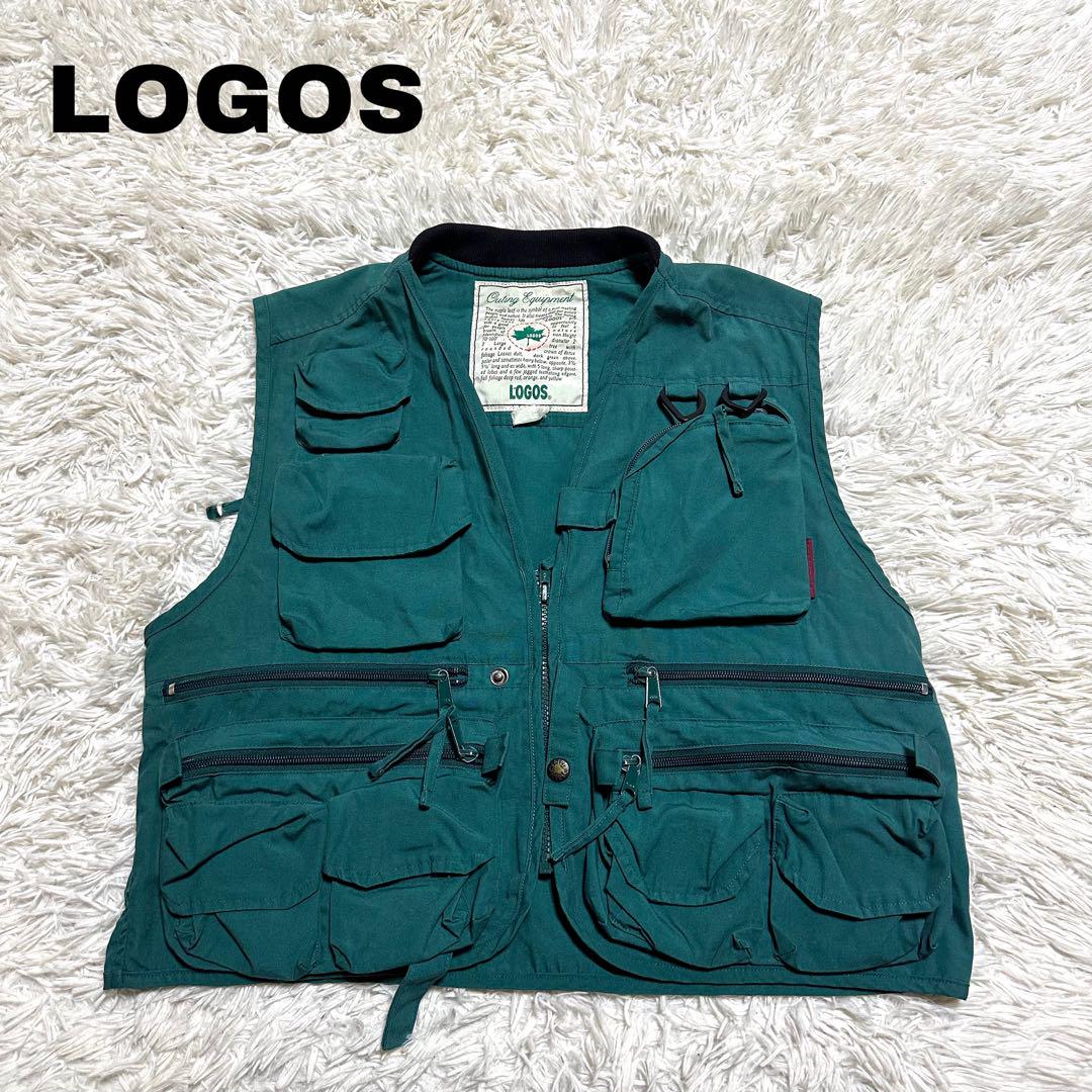 【LOGOS】ロゴス メンズ ベストジャケット オシャレ グリーン