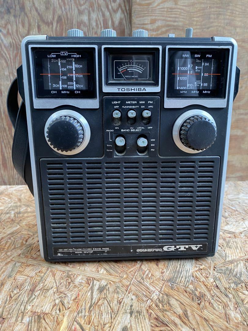 TOSHIBA 昭和レトロSOUND750GTV 短波ラジオ