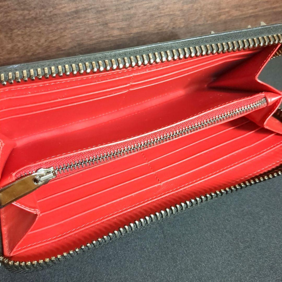 美品 Christian Louboutin パネトーネ ラウンドファスナー 黒
