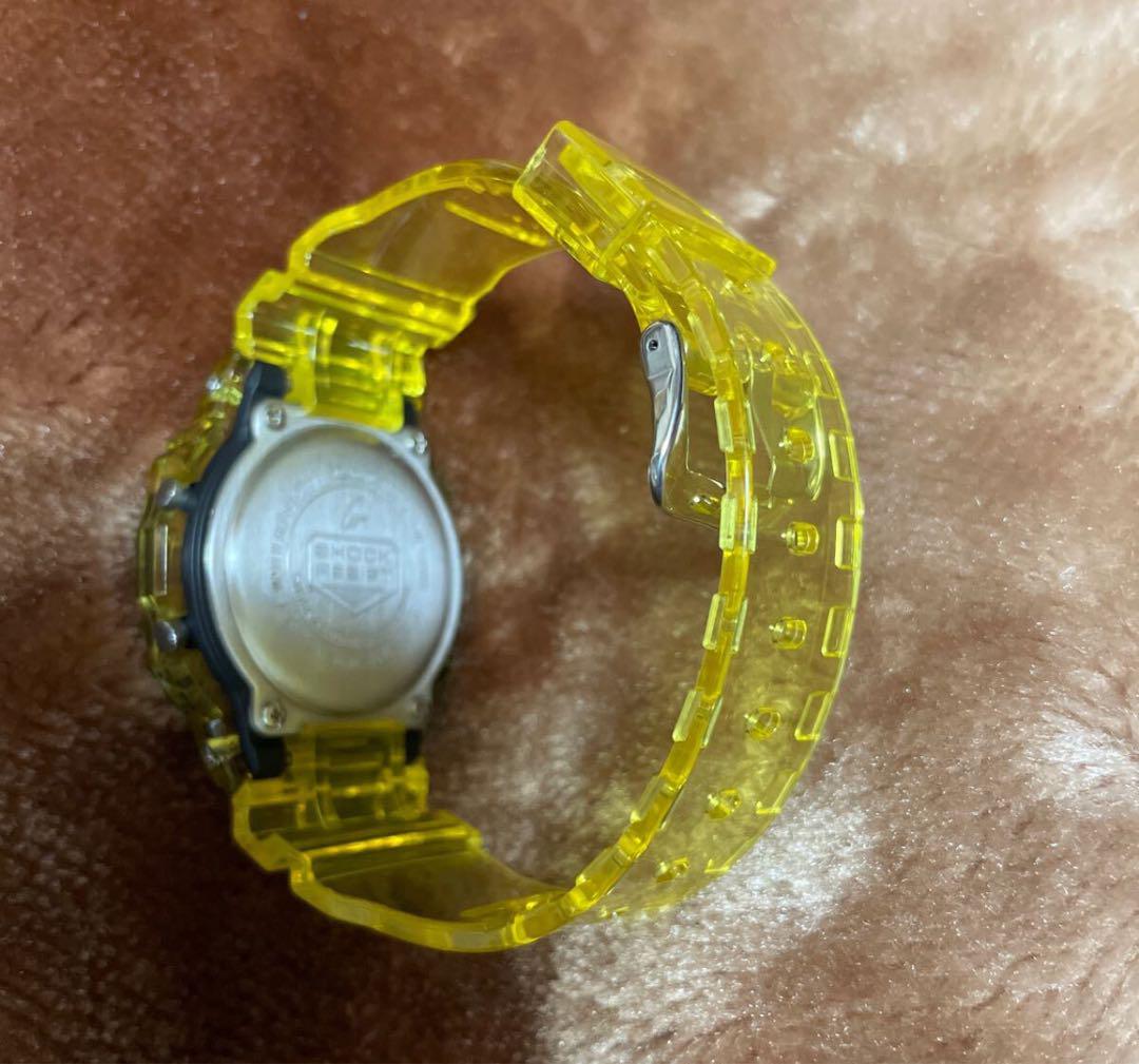 CASIO G-Shock/ DW-5600E クリアイエロー美品！ □希少レア□美品□G-SHOCK DW-5600Eスピードモデルイエロー