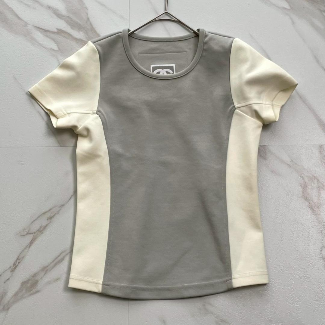 01P　美品　シャネル　スポーツライン　ココマーク　Tシャツ　チビT　ストレッチ