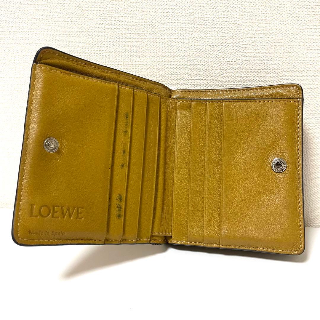 確実正規品 LOEWE アナグラム レザー ジップウォレット コインケース 確実正規品 LOEWE アナグラム レザー ジップウォレット コインケース