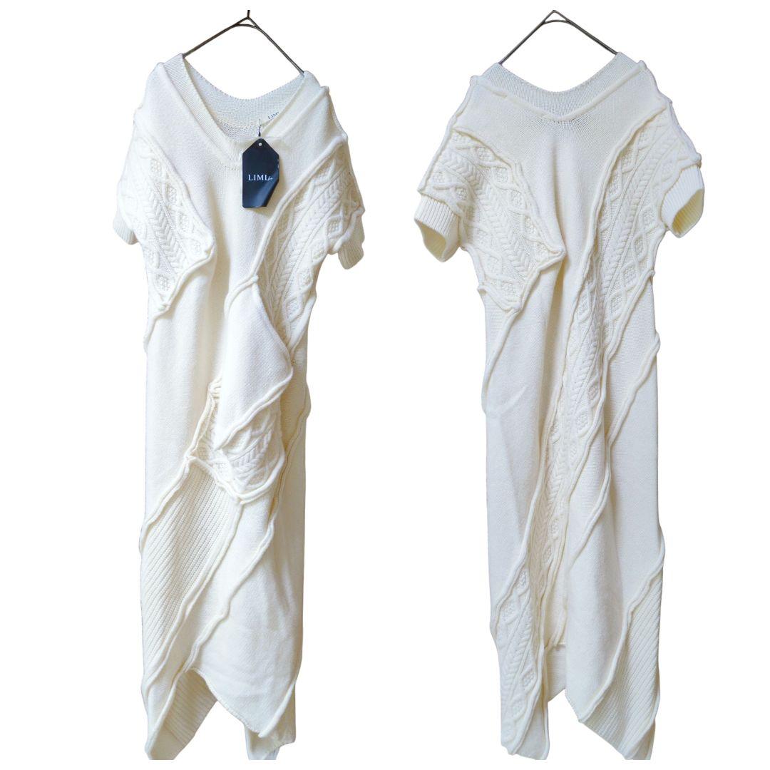タグ付き✨️LIMI feu ケーブル編み ニットワンピース ヨウジヤマモト タグ付き✨️LIMI feu ケーブル編み ニットワンピース ヨウジヤマモト