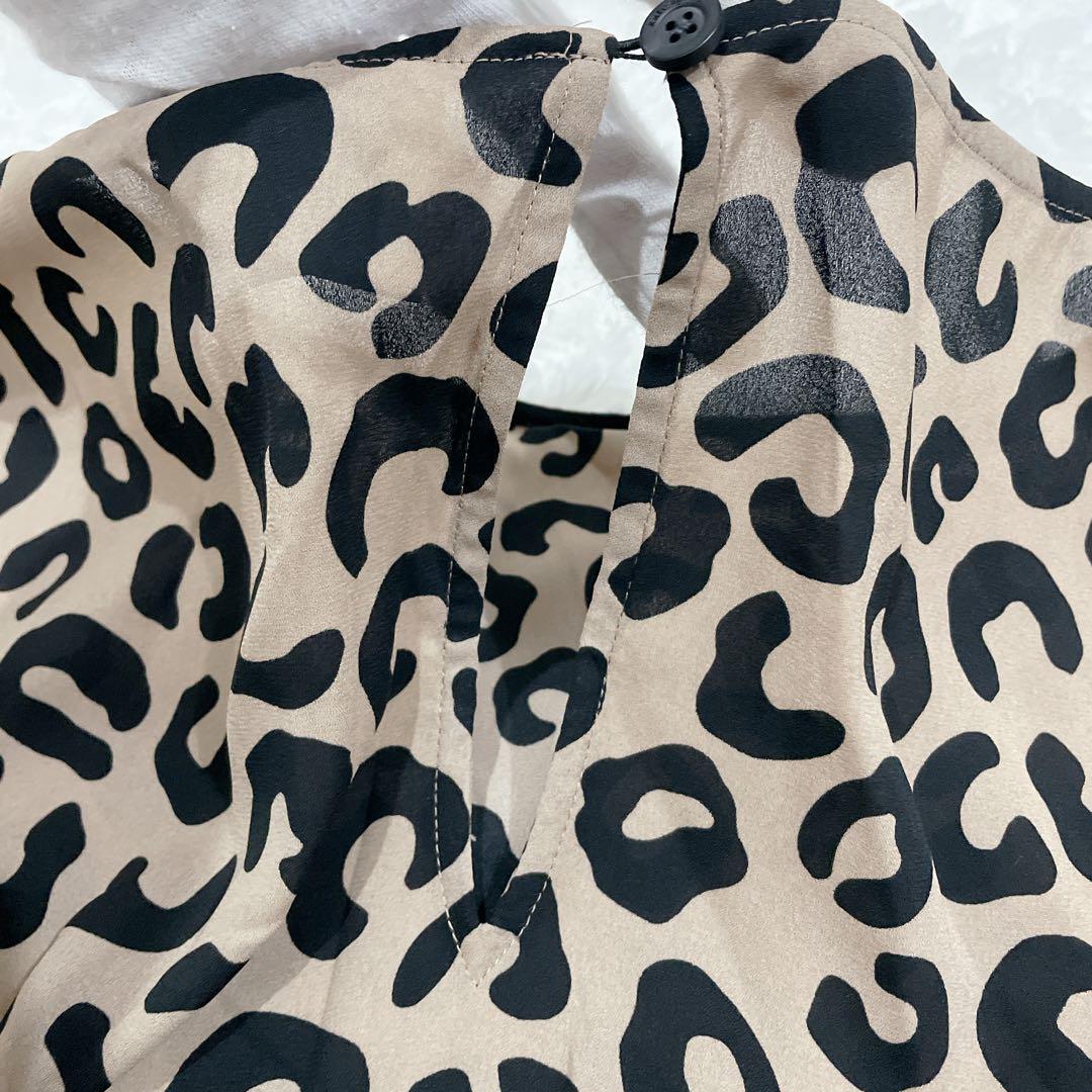 新品未使用✨訳あり　ケイトスペード　ワンピース　ドレス　レオパード　豹柄　総柄 ケイトスペード kate spade 半袖ワンピース レオパード 豹柄 A