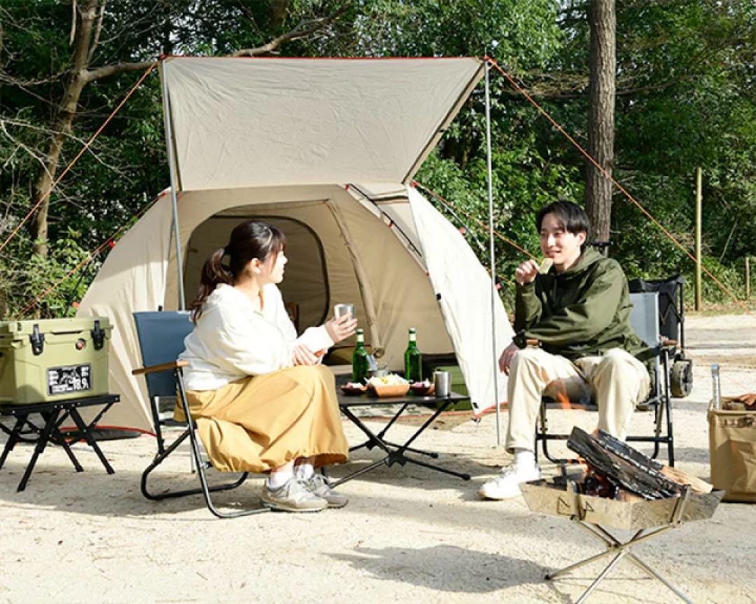山善キャンパーズコレクションキャノピーテント(4-5人用)LPR-5UV(BE)