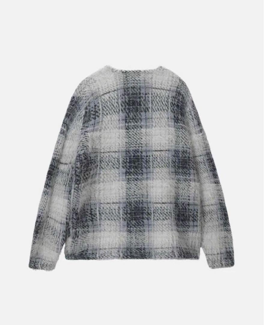 STUSSY HAIRY PLAID CARDIGAN 画像2