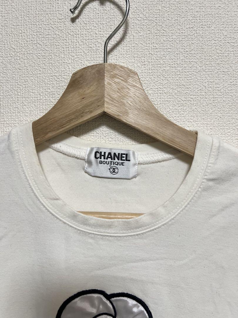 【希少】シャネル フラワー モチーフ ロゴ Tシャツ