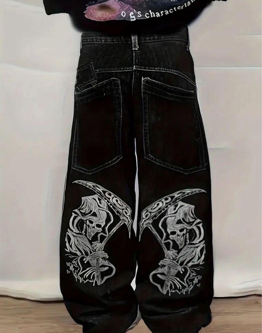 黒 バギーデニム sk8 y2k JNCO bigboy 似 サグクラブ