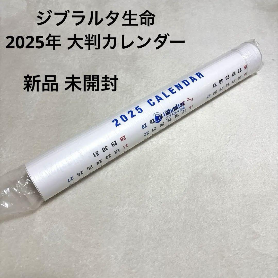 【新品 未開封】ジブラルタ生命 2025年大判カレンダー 2本セットも可